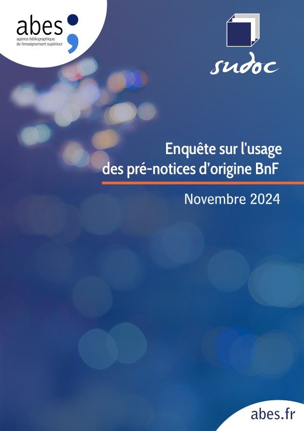 Couverture enquête sur l'usage des pré-notices d'origine bnf